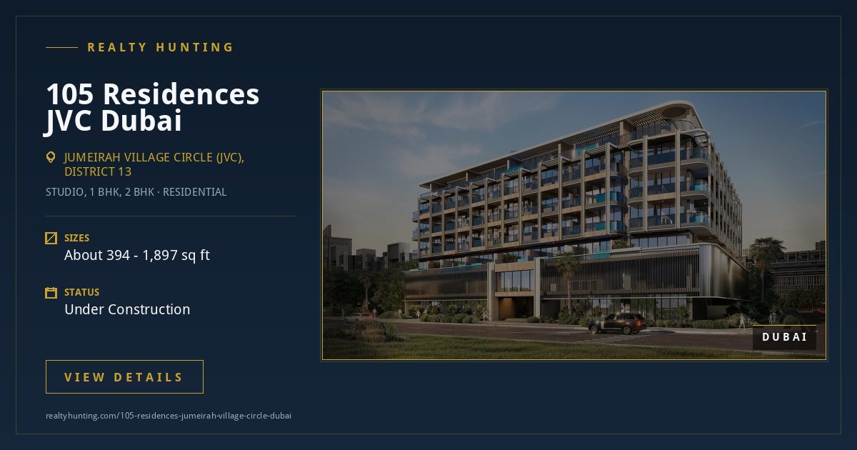 105 Residences Jumeirah Village Circle Dubai — photo 2