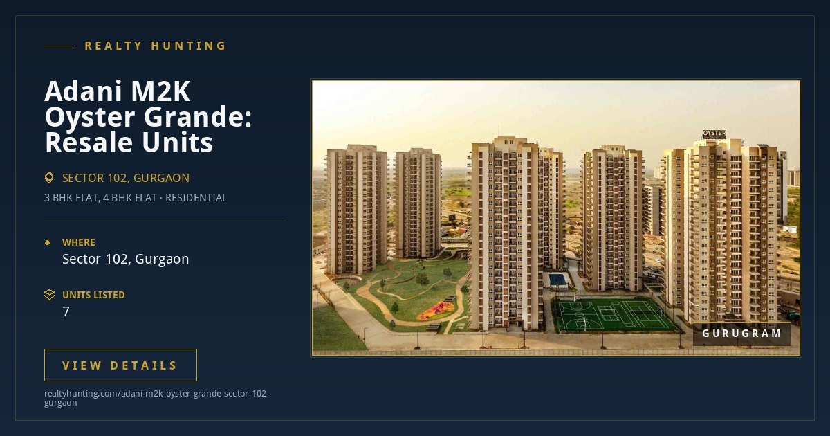 Adani M2K Oyster Grande Sector 102 Gurgaon