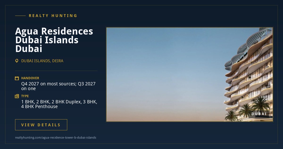 Agua Residences Dubai Islands Dubai