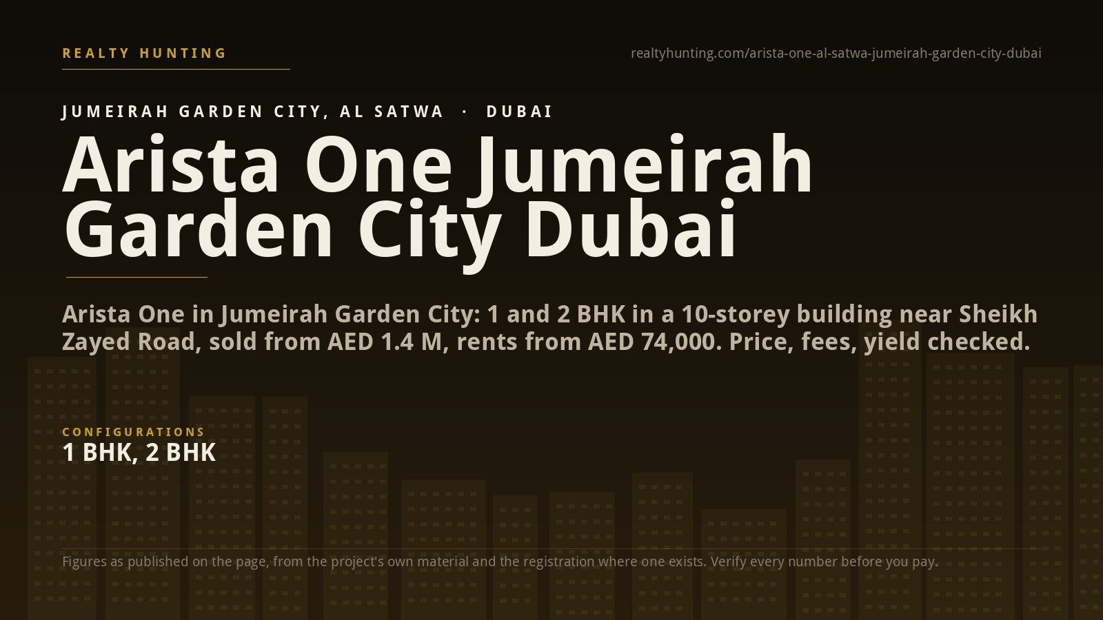 Arista One Jumeirah Garden City Dubai