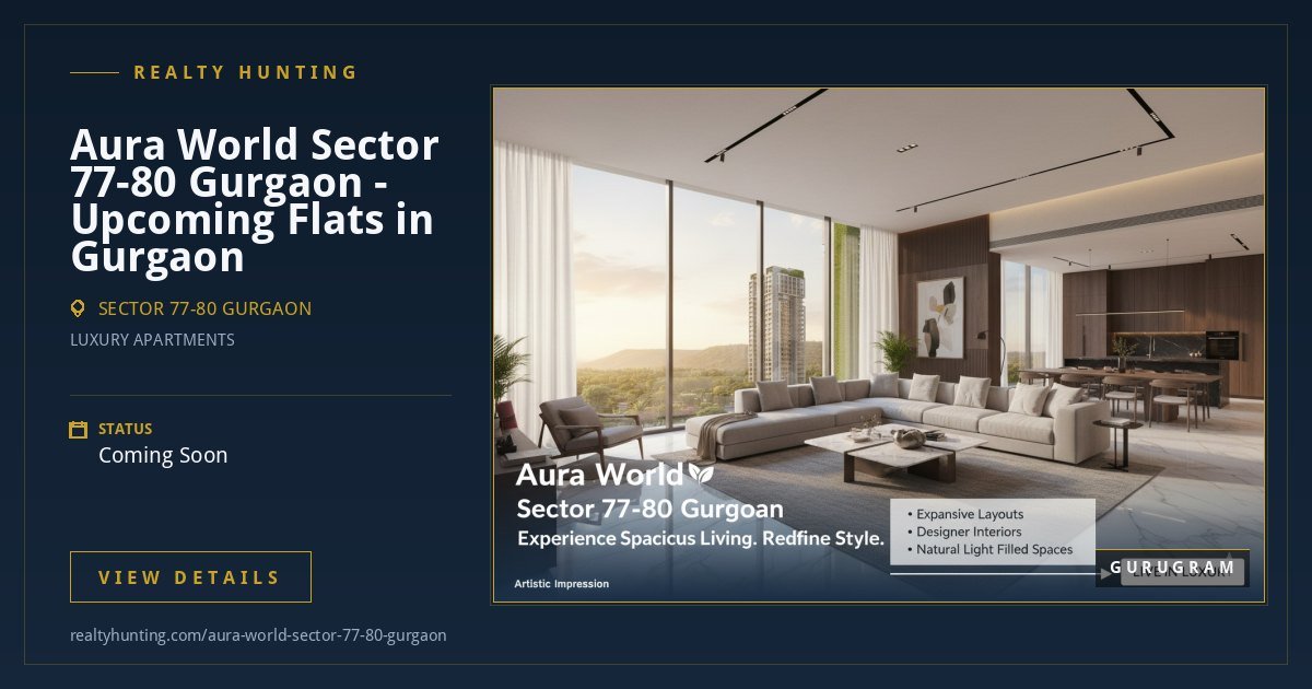Aura World Sector 77-80 Gurgaon - Upcoming Luxury Flats in Gurgaon — photo 1