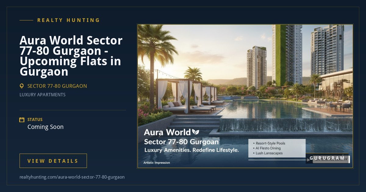 Aura World Sector 77-80 Gurgaon - Upcoming Luxury Flats in Gurgaon — photo 2