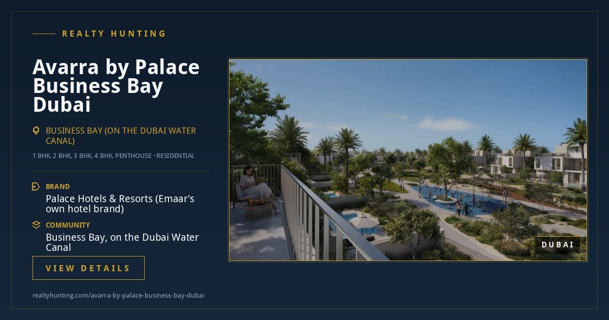Avarra by Palace Business Bay Dubai