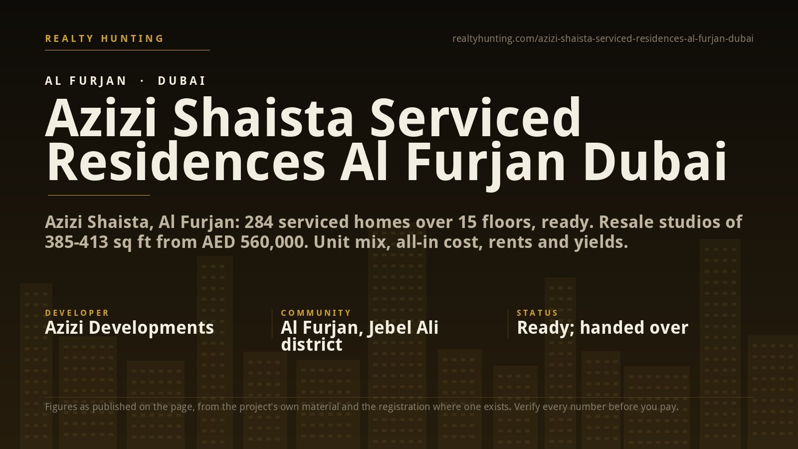 Azizi Shaista Serviced Residences Al Furjan Dubai
