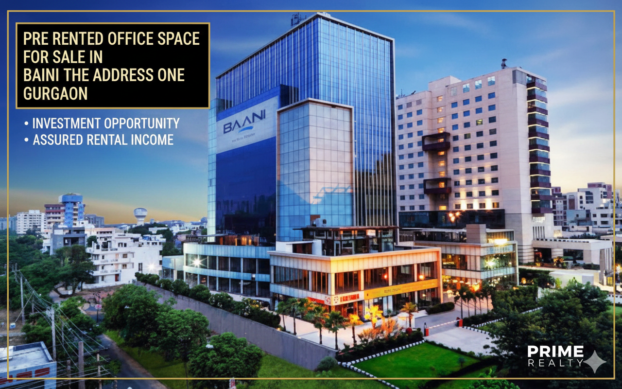 Pre Rented Office Space For Sale in Baani The Address One Gurgaon