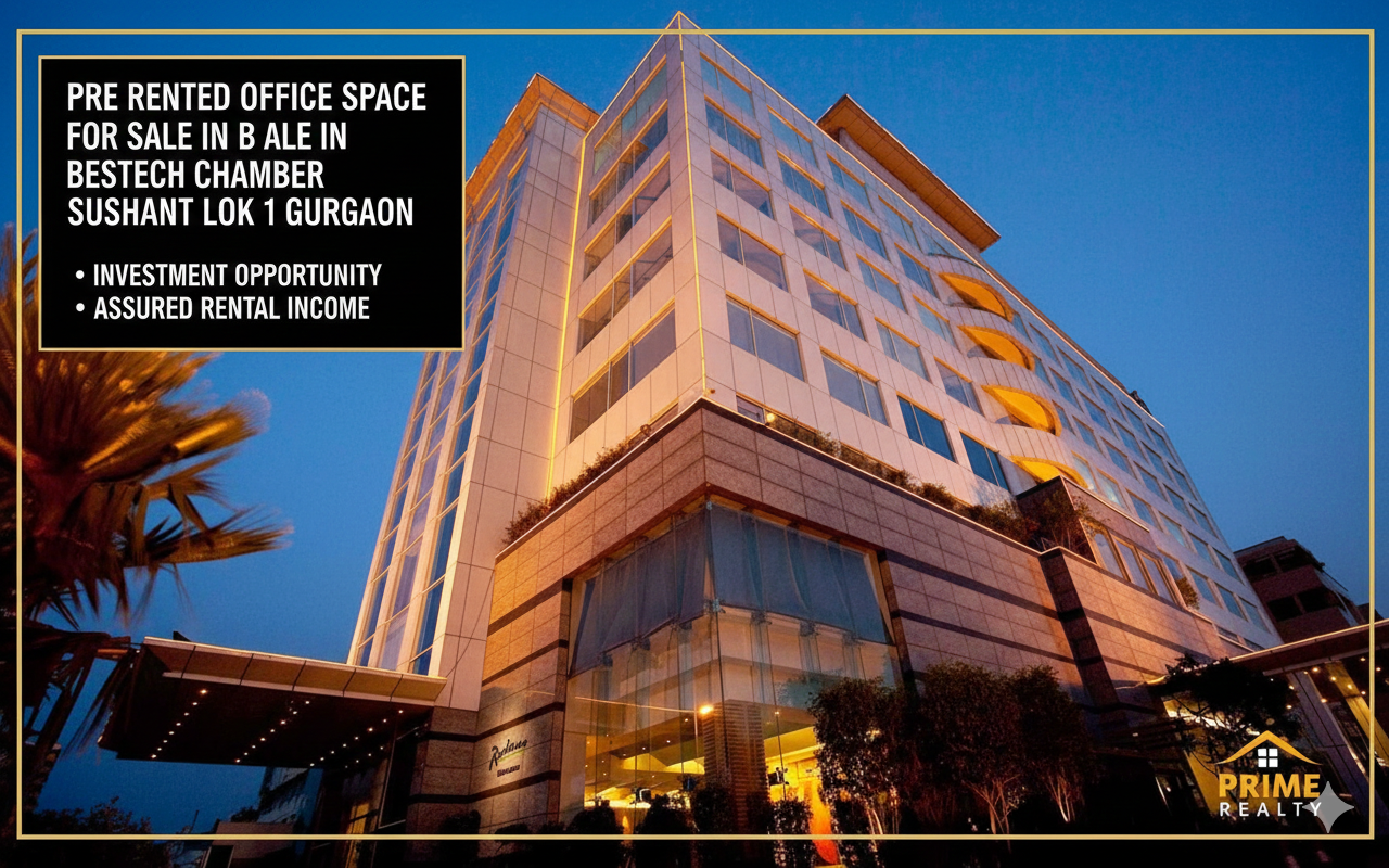 Pre Rented Office Space For Sale in Bestech Chamber Shushant Lok 1 Gurgaon
