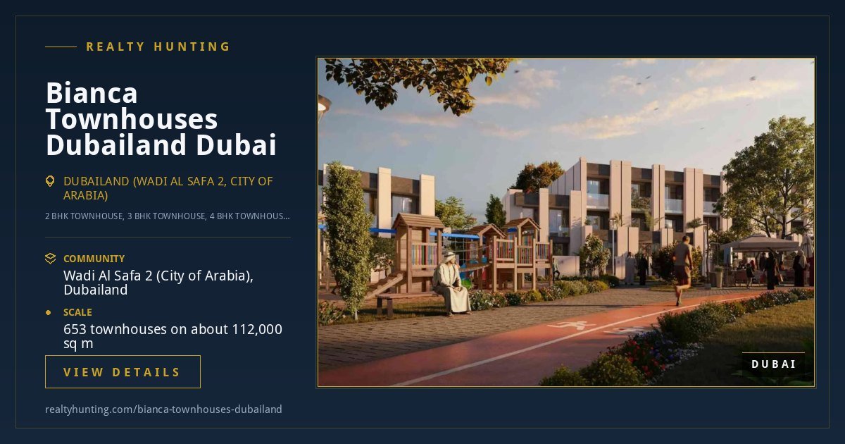 Bianca Townhouses Dubailand Dubai