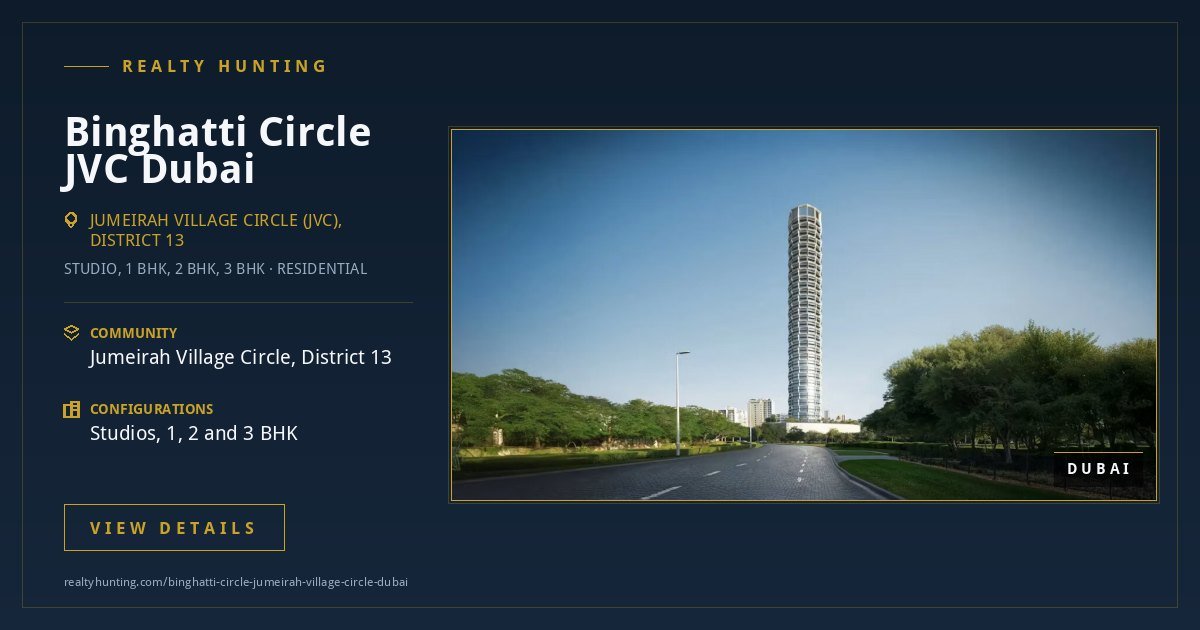 Binghatti Circle JVC Dubai