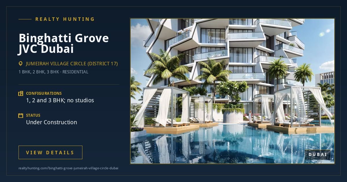 Binghatti Grove Jumeirah Village Circle Dubai — photo 2