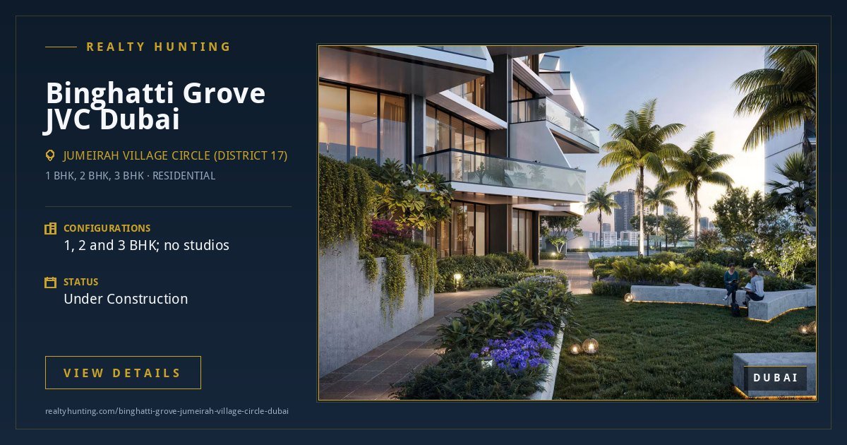 Binghatti Grove Jumeirah Village Circle Dubai — photo 3