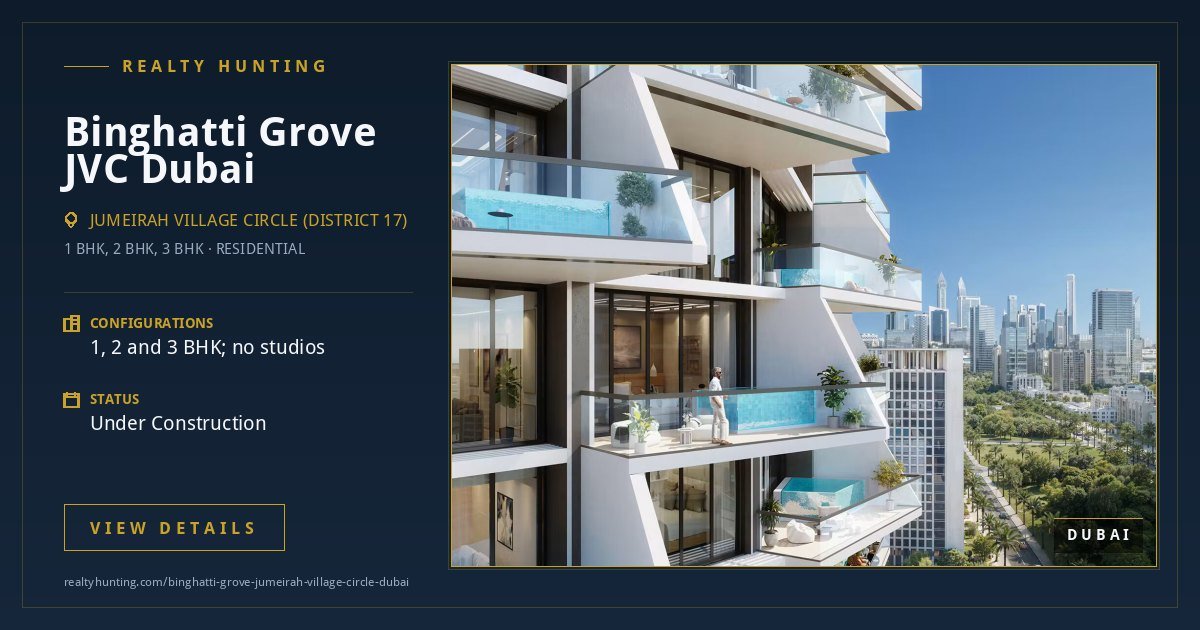 Binghatti Grove Jumeirah Village Circle Dubai — photo 4