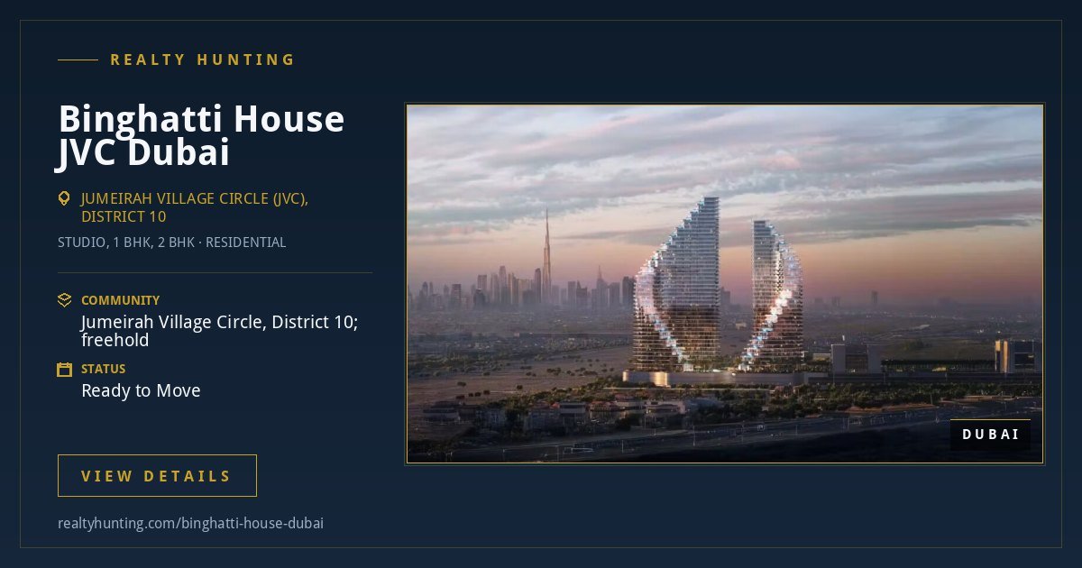 Binghatti House Jumeirah Village Circle Dubai