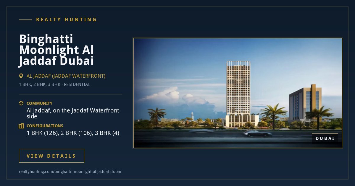 Binghatti Moonlight Al Jaddaf Dubai
