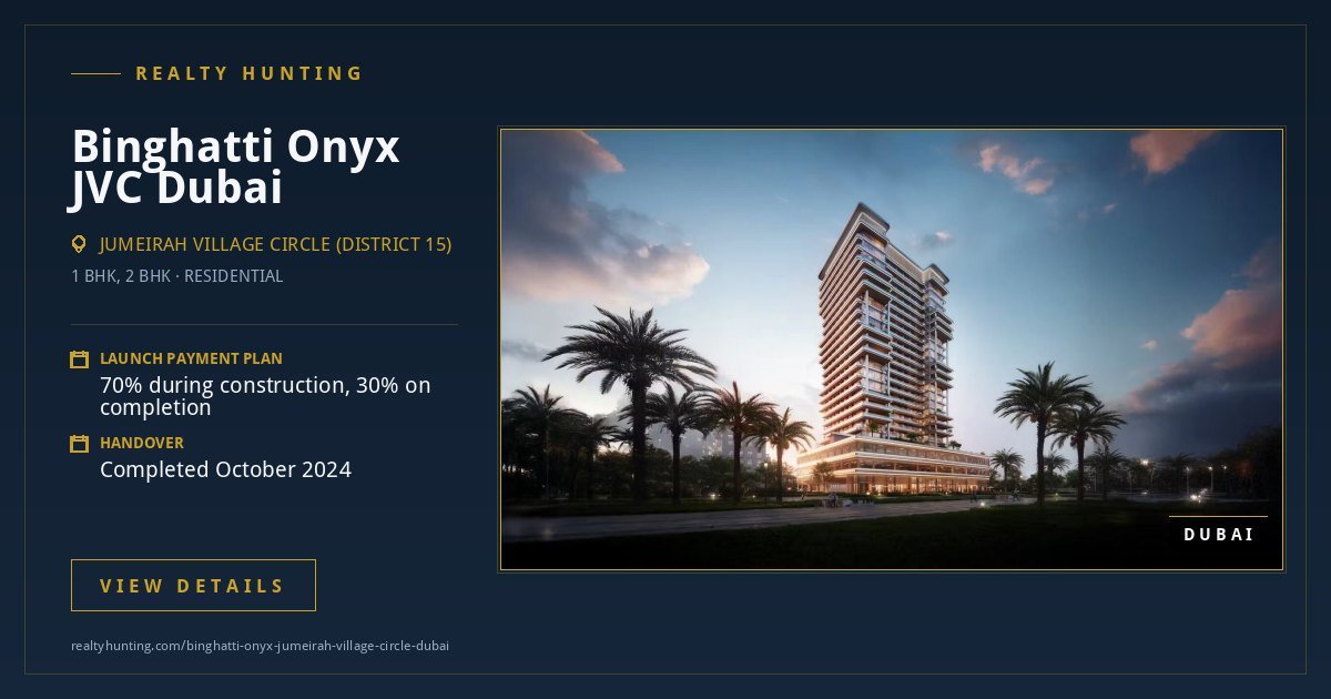 Binghatti Onyx Jumeirah Village Circle Dubai — photo 2