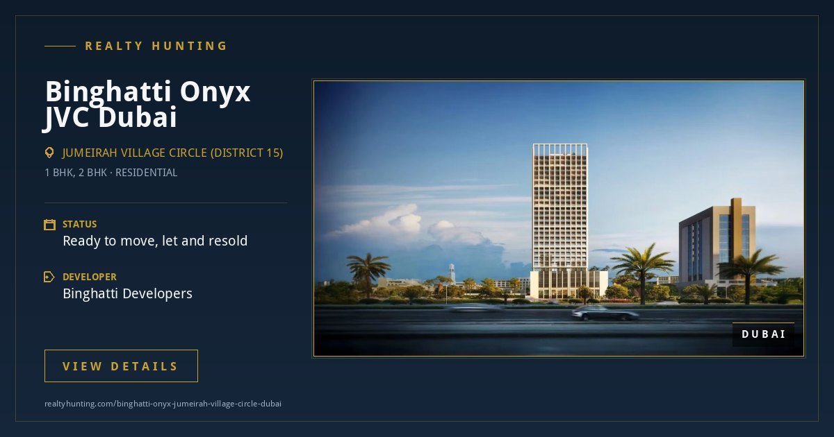 Binghatti Onyx Jumeirah Village Circle Dubai — photo 3