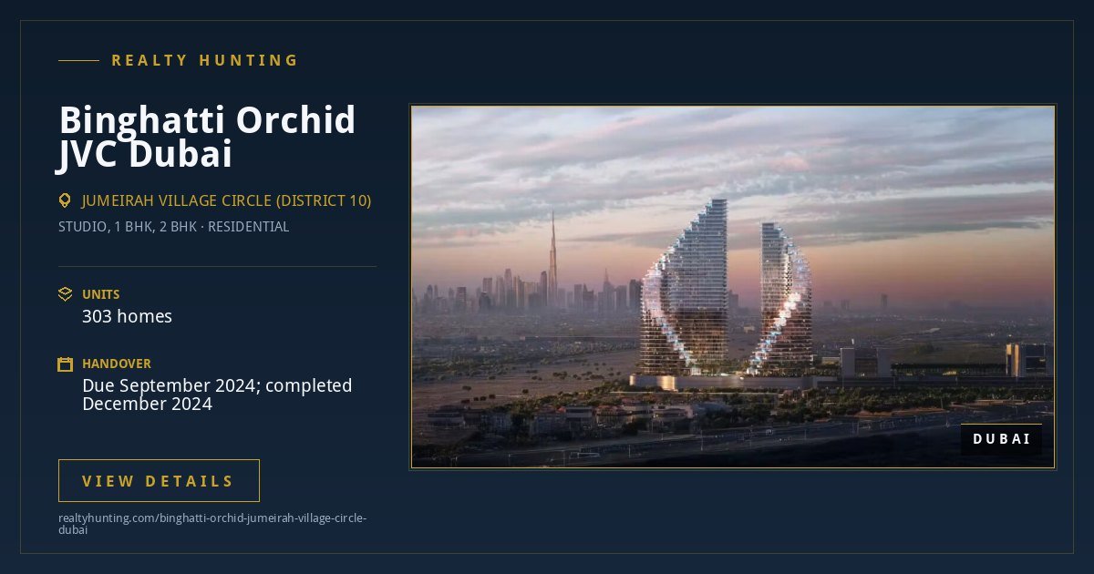 Binghatti Orchid Jumeirah Village Circle Dubai