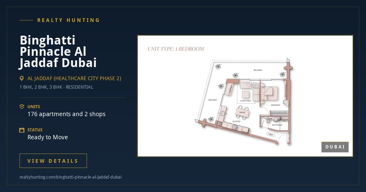 Binghatti Pinnacle Al Jaddaf Dubai — photo 4
