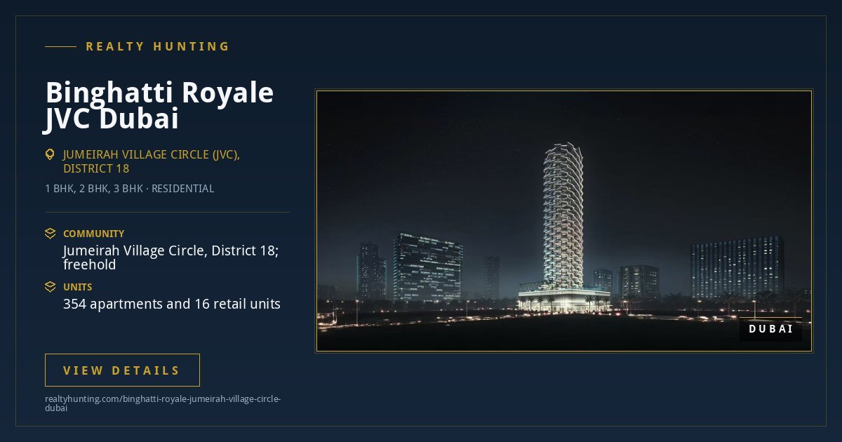 Binghatti Royale Jumeirah Village Circle Dubai