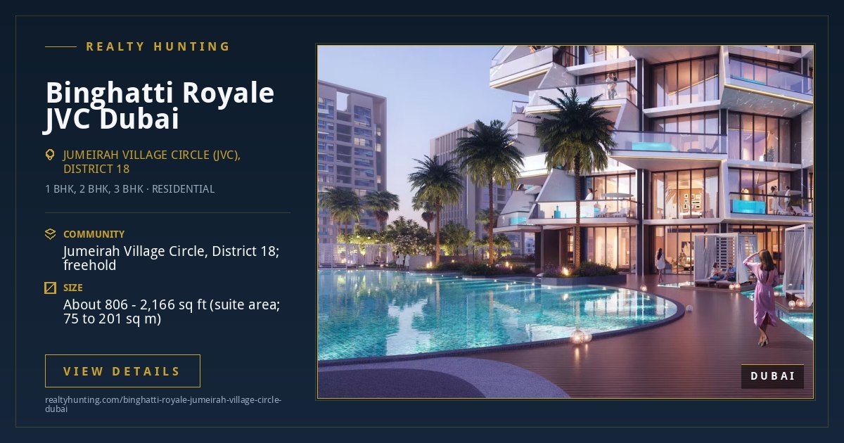 Binghatti Royale Jumeirah Village Circle Dubai — photo 4