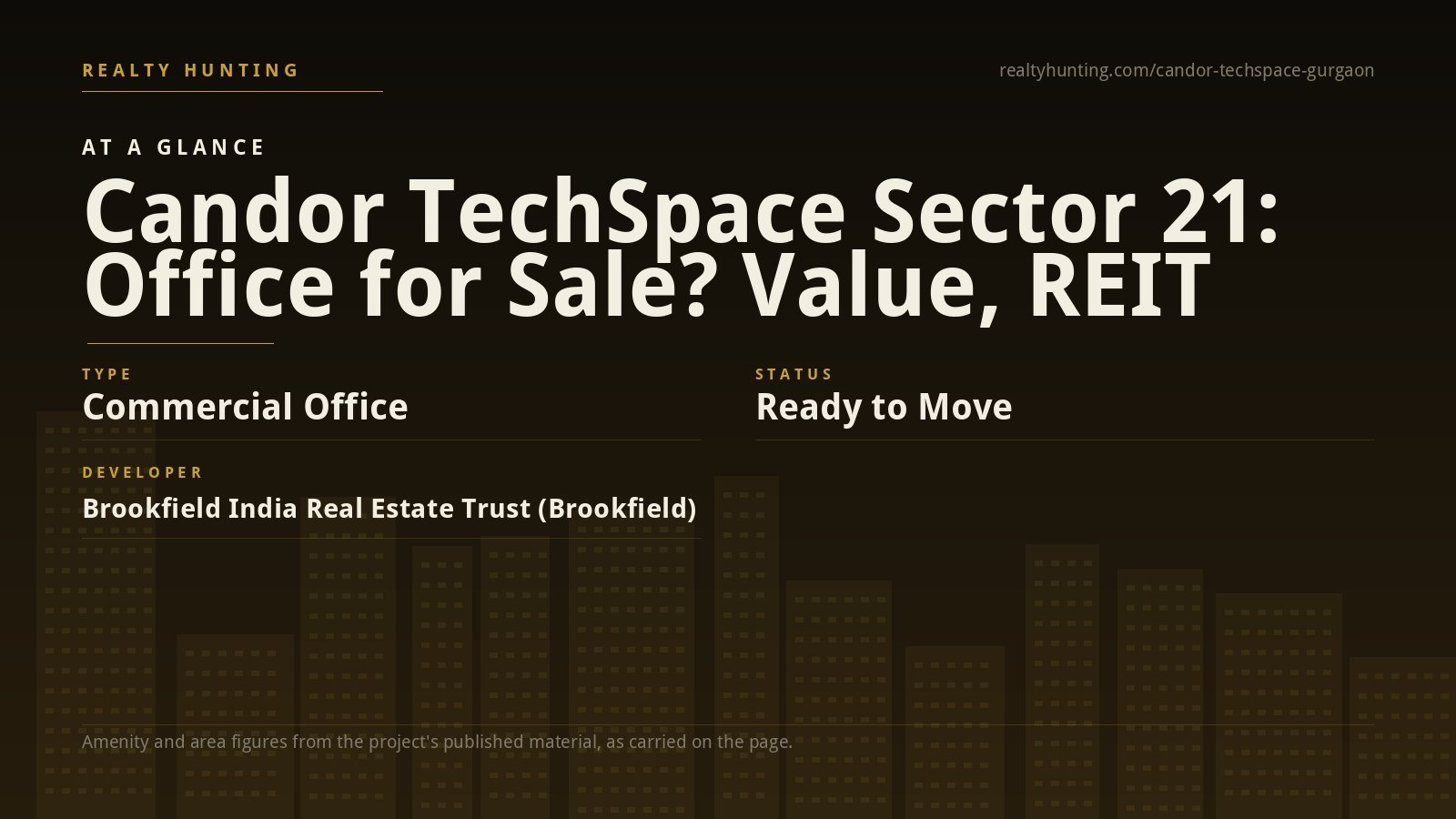 Candor TechSpace Office for Sale, Sector 21 Gurgaon — photo 1