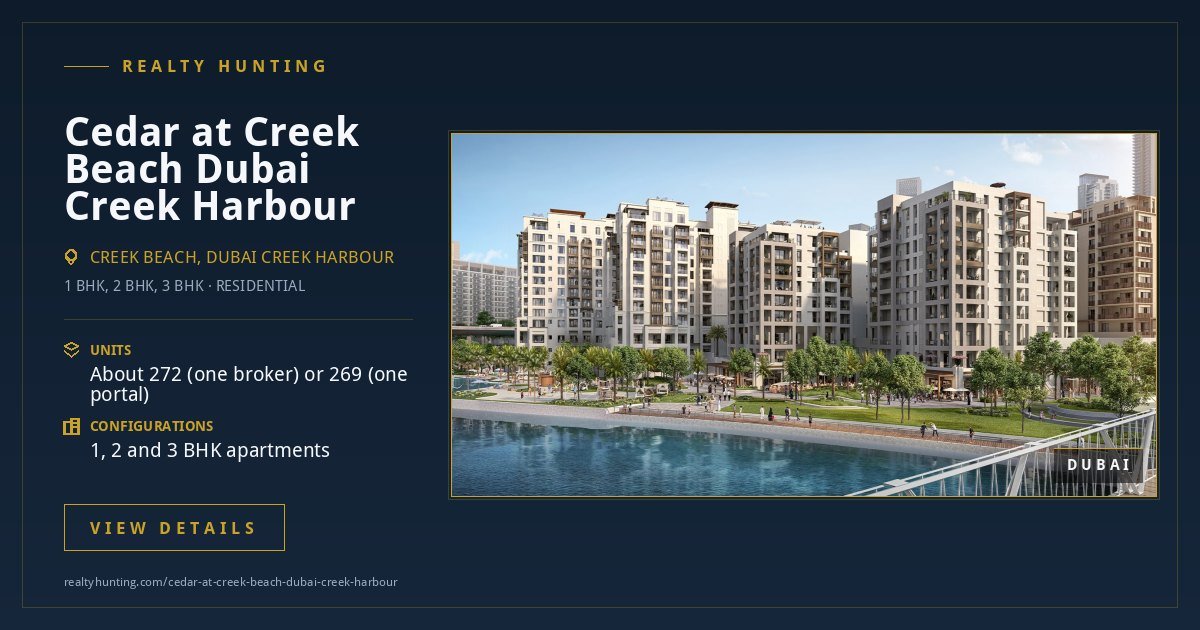 Cedar at Creek Beach Dubai Creek Harbour