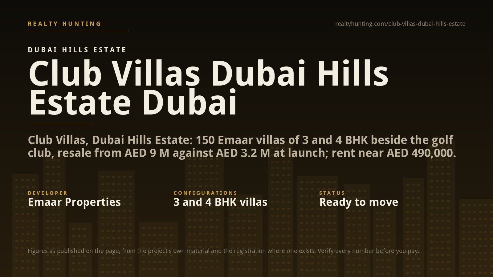 Club Villas Dubai Hills Estate Dubai