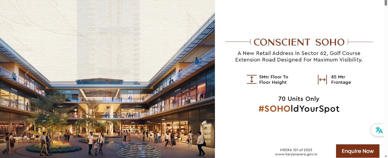 Conscient SOHO at Elevate Reserve Sector 62 Gurgaon