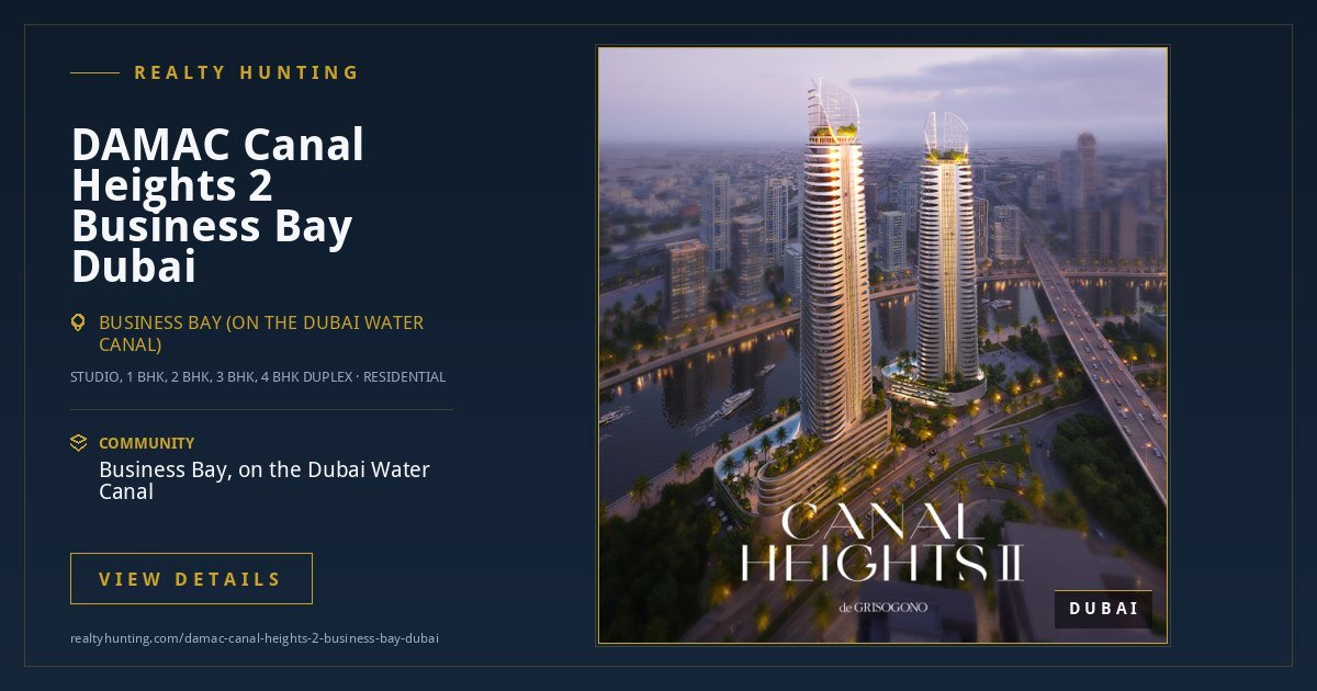 DAMAC Canal Heights 2 Business Bay Dubai