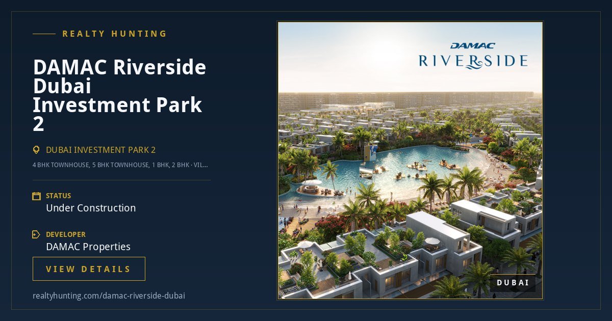 DAMAC Riverside Dubai Investment Park 2 Dubai