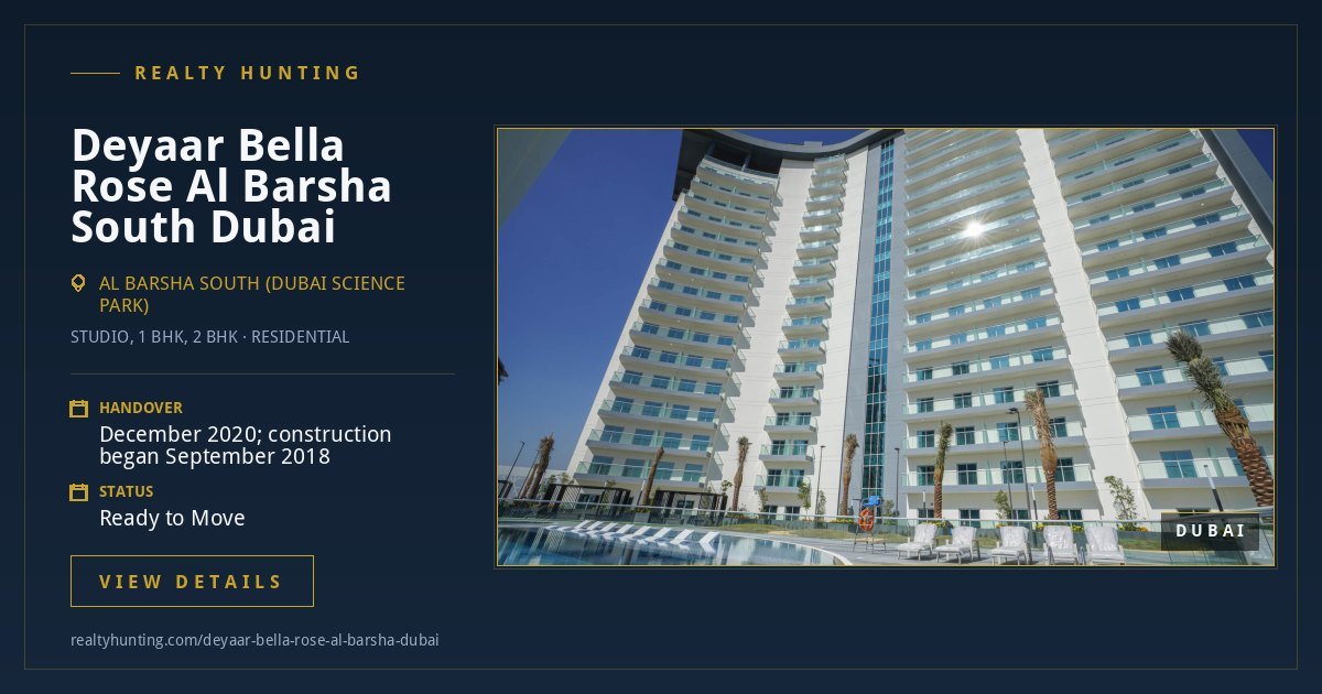 Deyaar Bella Rose Al Barsha South Dubai