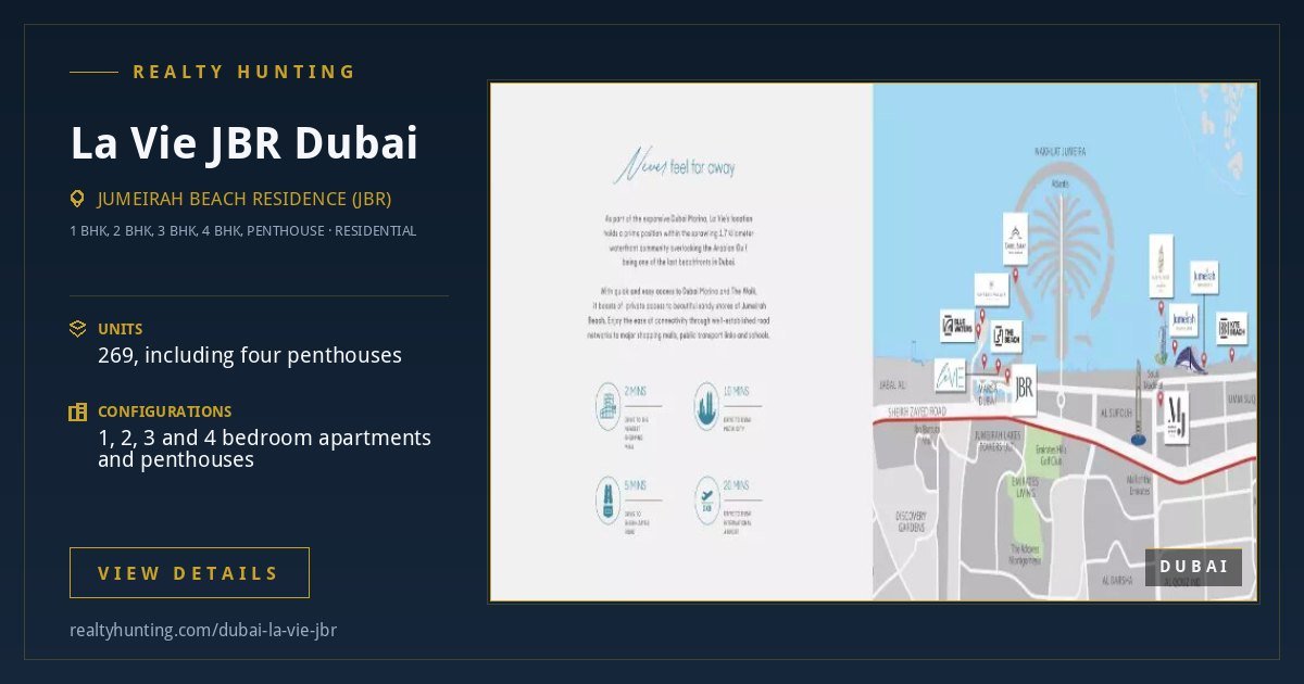 La Vie Jumeirah Beach Residence Dubai — photo 3