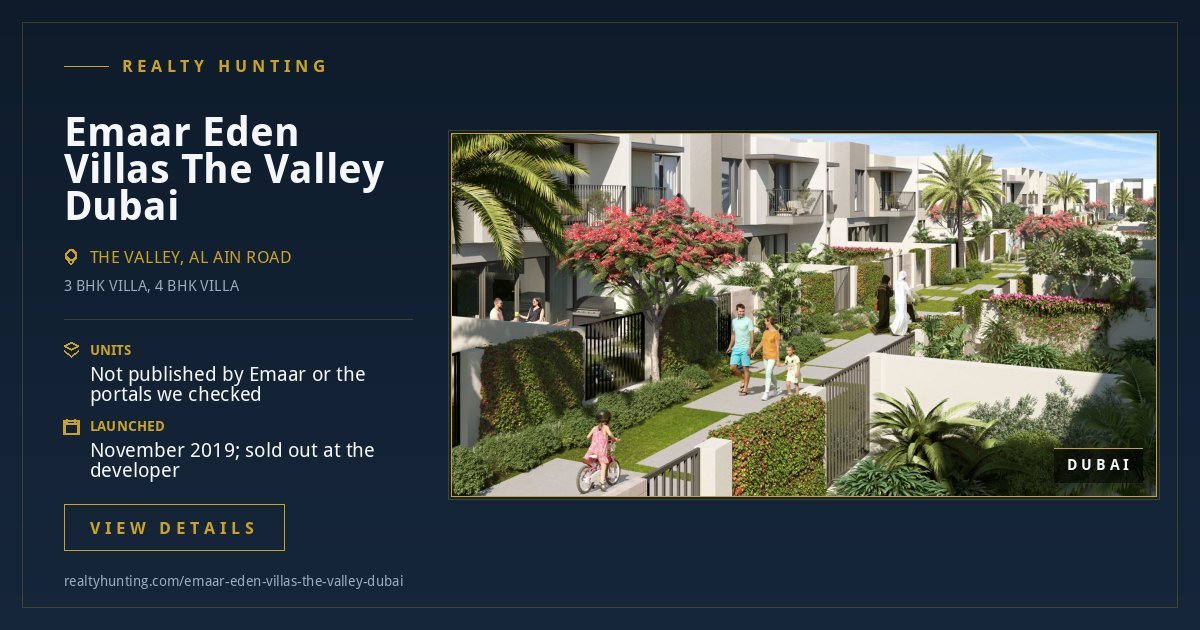 Emaar Eden Villas The Valley Dubai