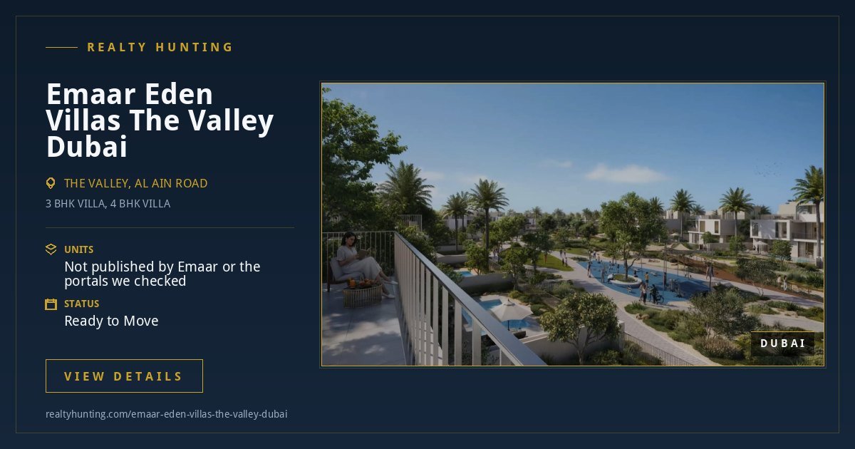 Emaar Eden Villas The Valley Dubai — photo 3