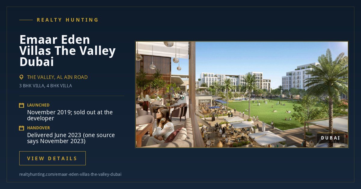 Emaar Eden Villas The Valley Dubai — photo 4