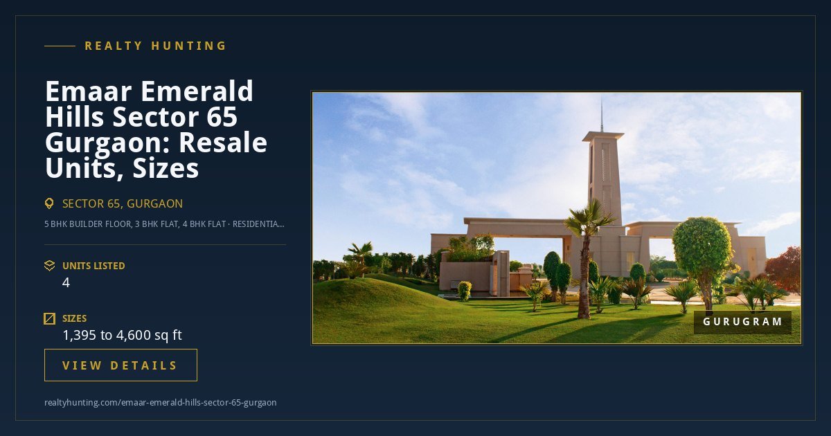 Emaar Emerald Hills Sector 65 Gurgaon — photo 4