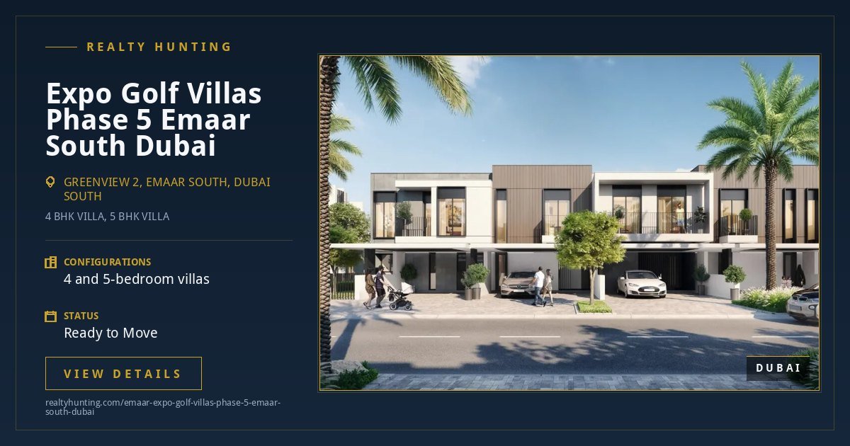 Emaar Expo Golf Villas Phase 5 Emaar South Dubai — photo 3