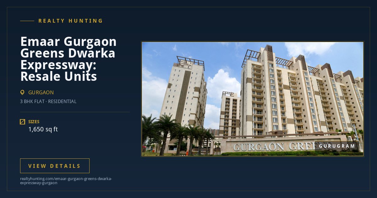 Emaar Gurgaon Greens Dwarka Expressway Gurgaon — photo 2
