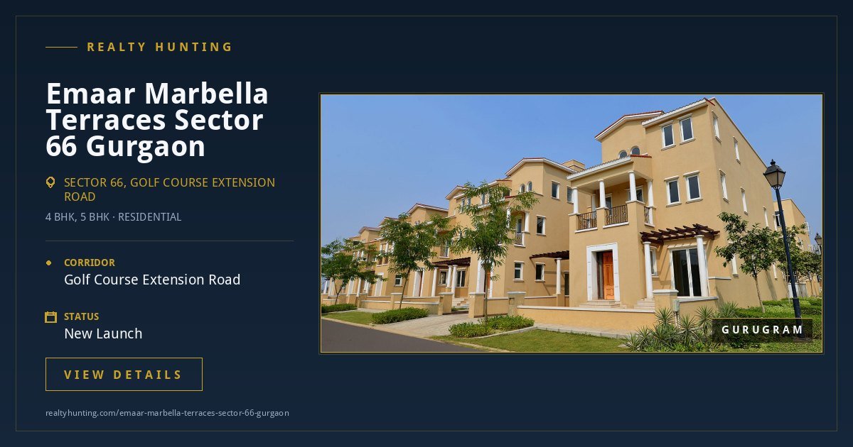 Emaar Marbella Villas New Launch Gurgaon (Marbella Terraces, Sector 66) — photo 4