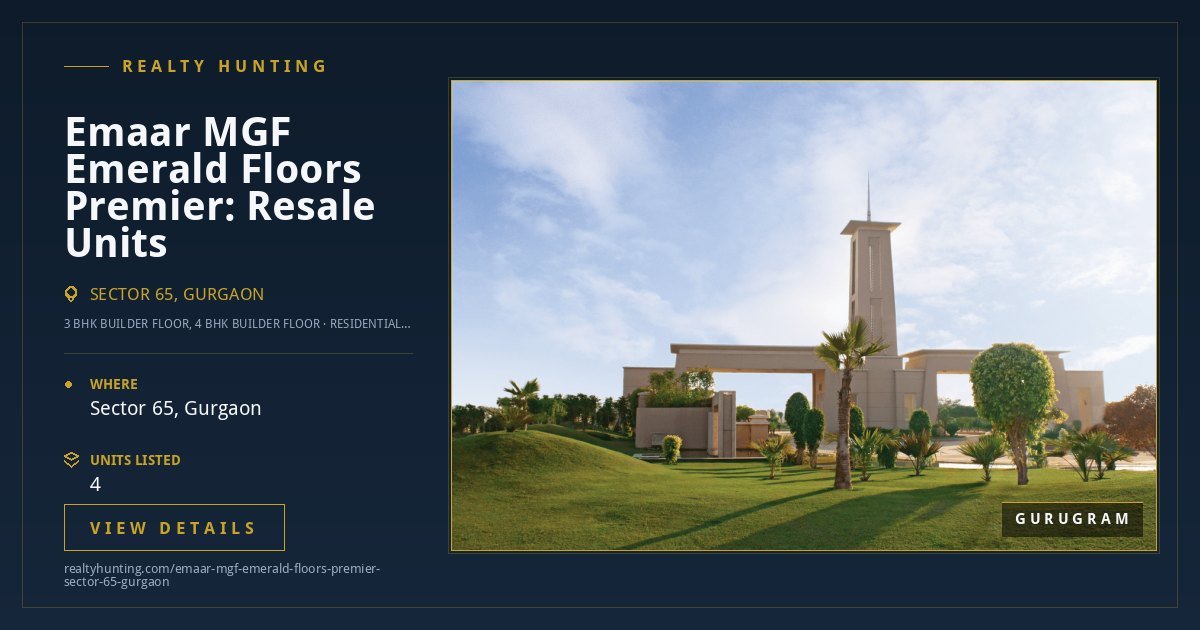 Emaar MGF Emerald Floors Premier Sector 65 Gurgaon