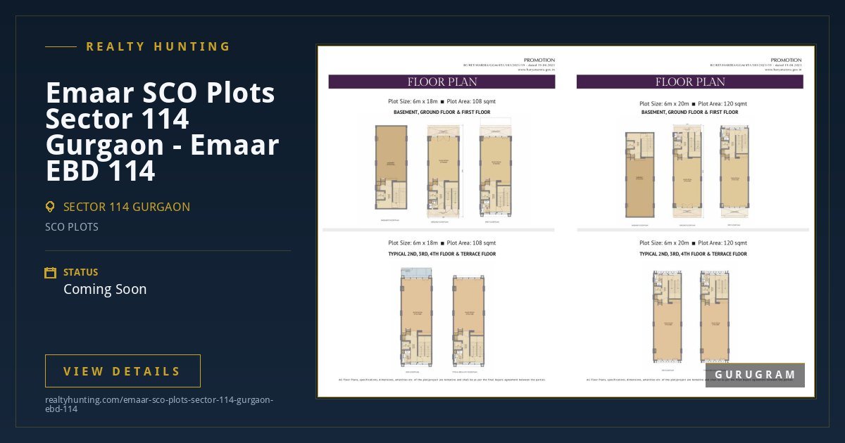 Emaar SCO Plots Sector 114 Gurgaon - Emaar EBD 114 — photo 3