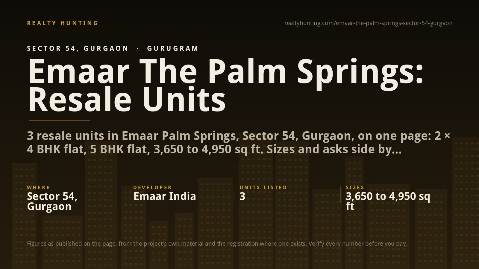 Emaar Palm Springs Sector 54 Gurgaon