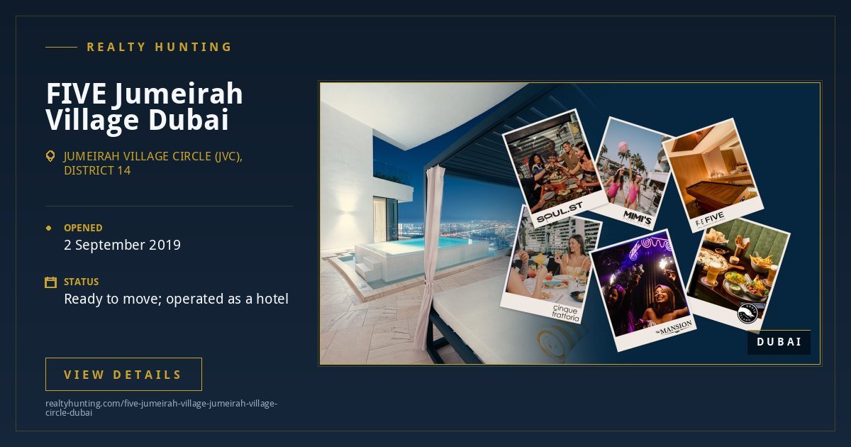 FIVE Jumeirah Village JVC Dubai — photo 3