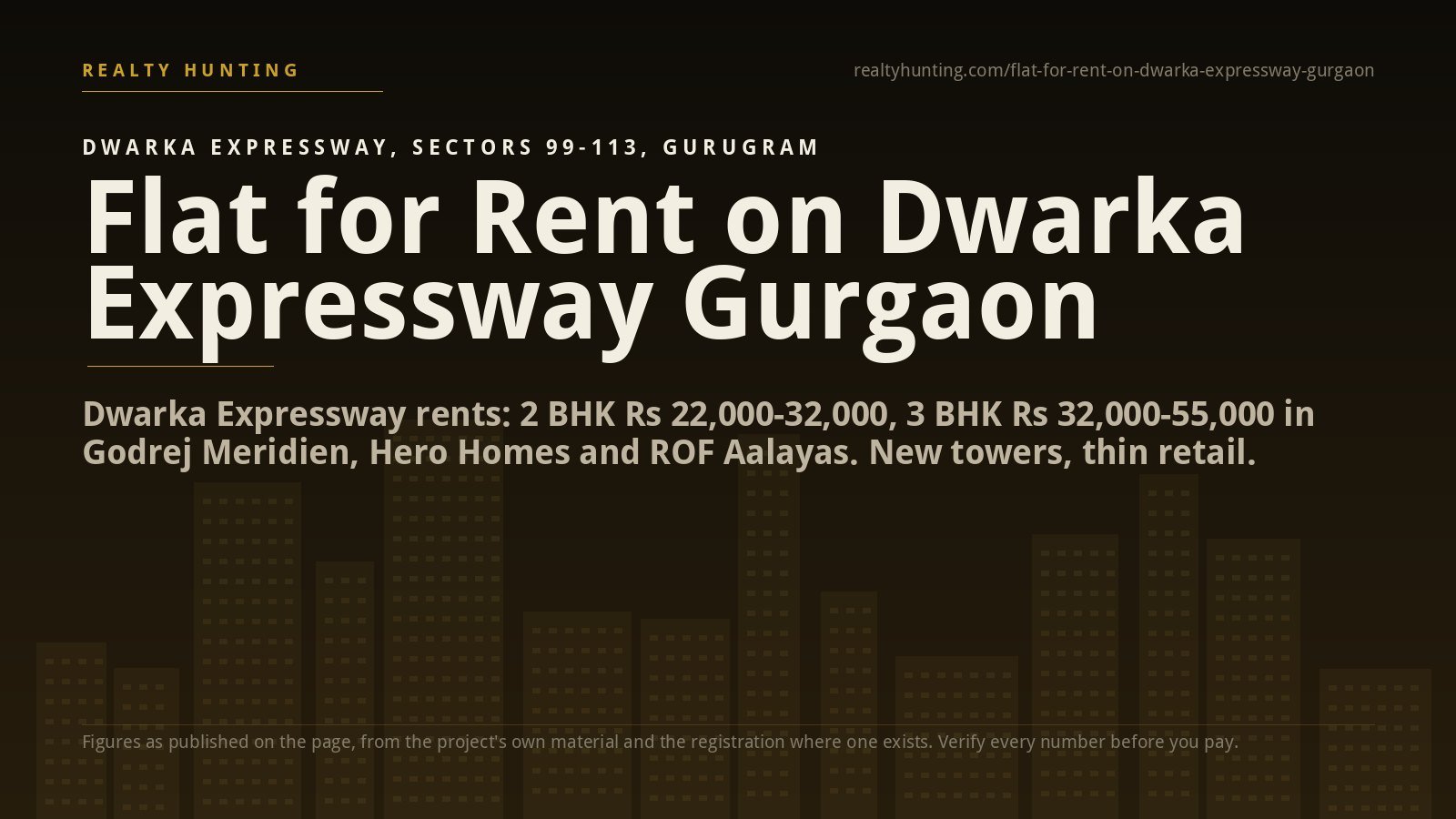 Flat for Rent on Dwarka Expressway Gurgaon: Rents