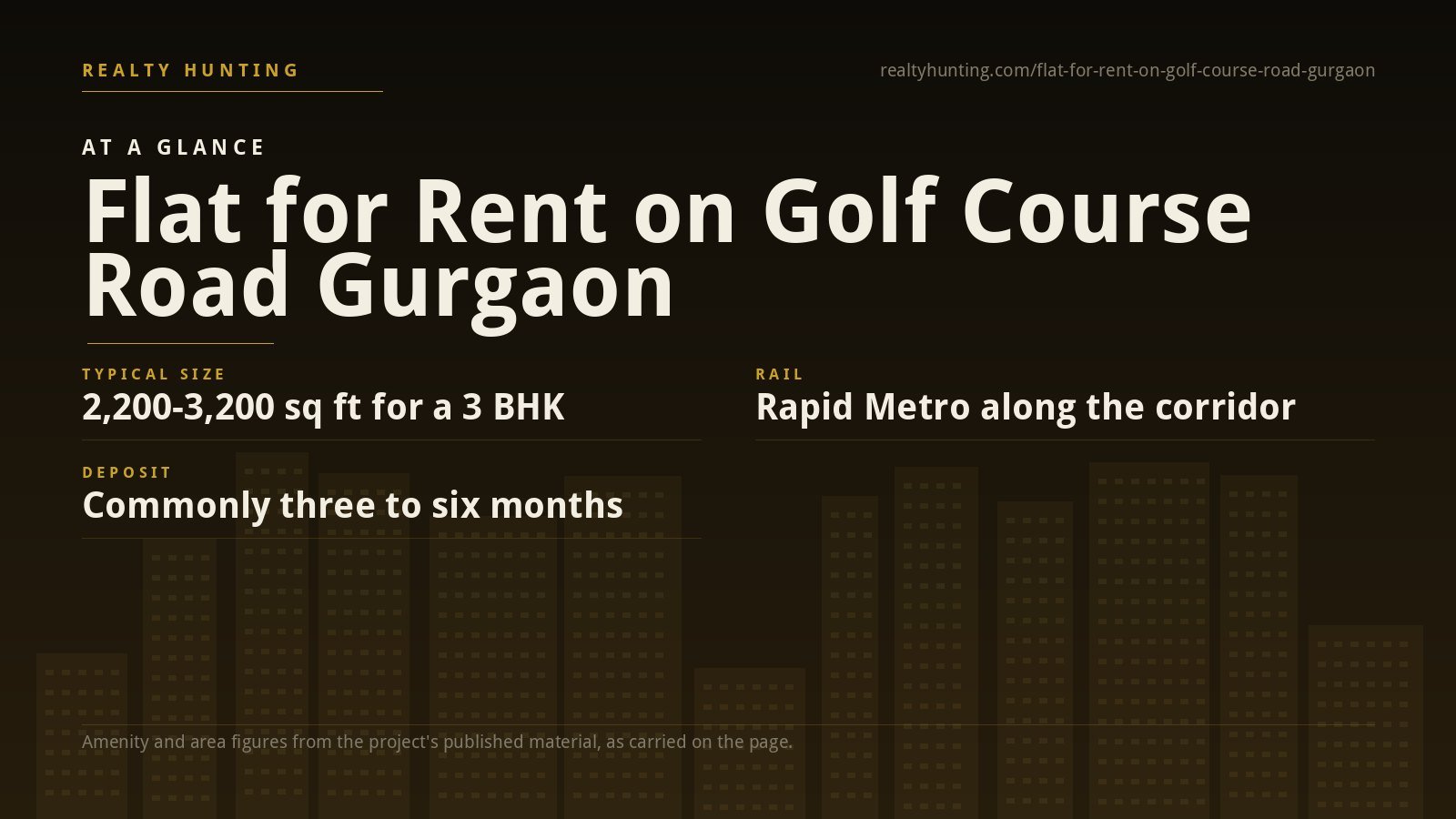 Flat for Rent on Golf Course Road Gurgaon: Rents — photo 2