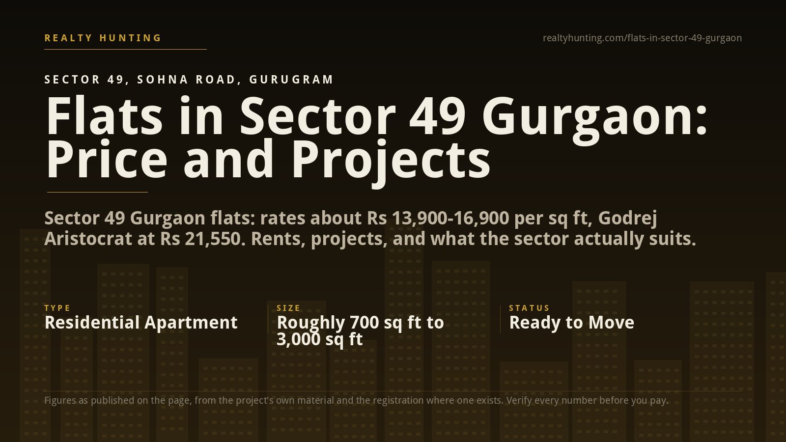 Flats in Sector 49 Gurgaon: Price, Projects and Rents