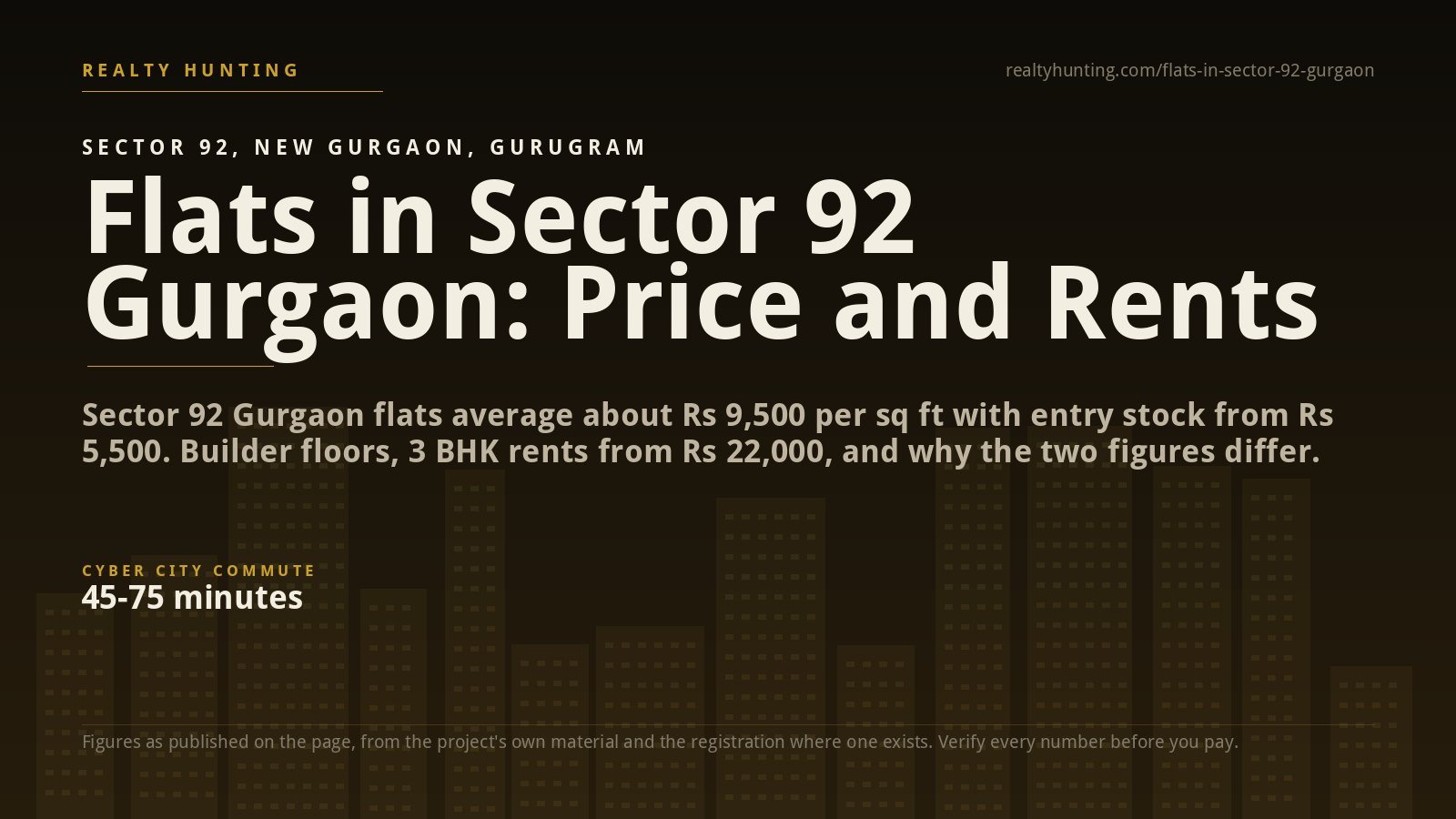 Flats in Sector 92 Gurgaon: Price, Floors and Rents
