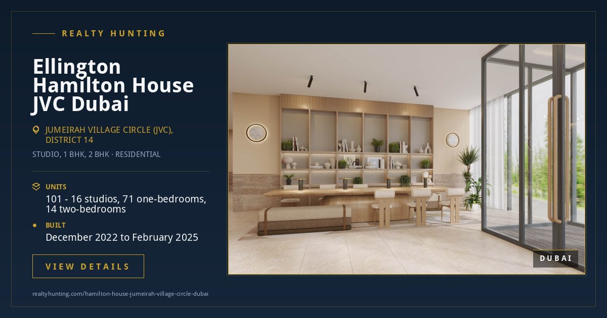 Ellington Hamilton House Jumeirah Village Circle Dubai — photo 3