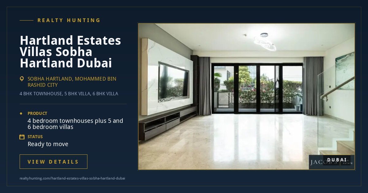 Hartland Estates Villas Sobha Hartland Dubai