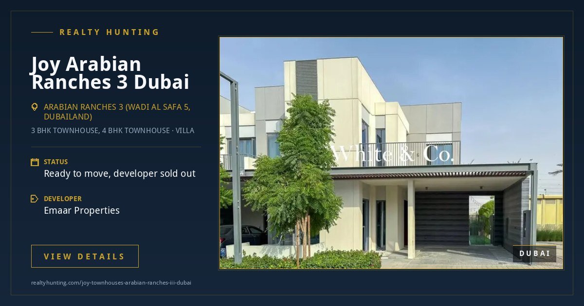Joy Townhouses Arabian Ranches III Dubai — photo 3