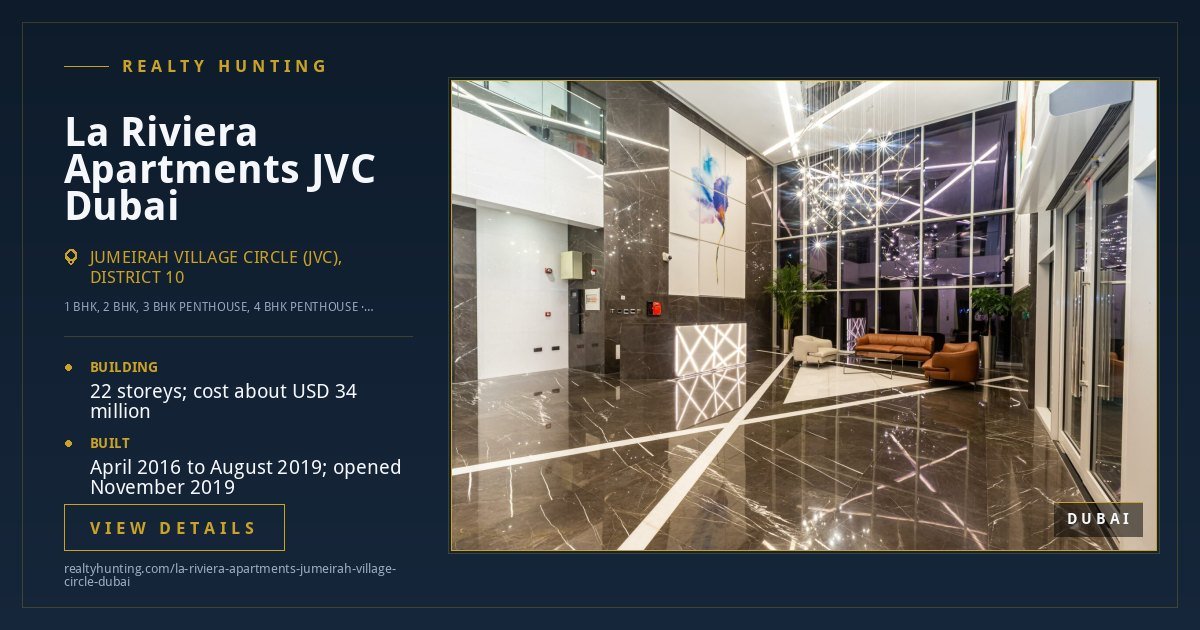 La Riviera Apartments Jumeirah Village Circle Dubai